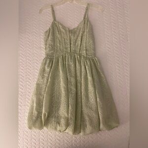 Aiblee Light Green Bubble Mini Dress